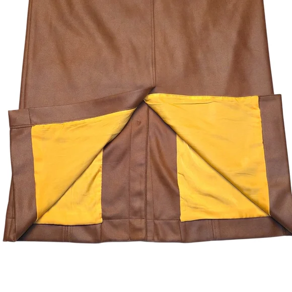 Free People Carmen Vegan Suede Duster Coat Brown Longline Oversized XS NWOT - Picture 12 of 16